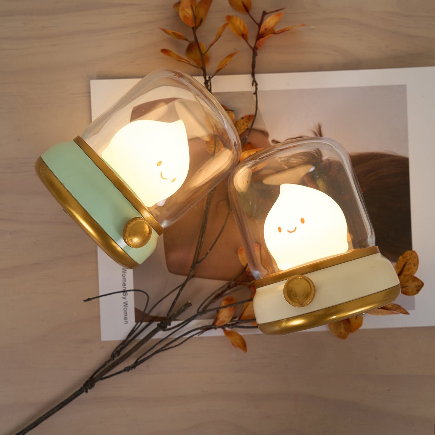 Mini LED Nachttischlaterne Mit Flammeneffekt