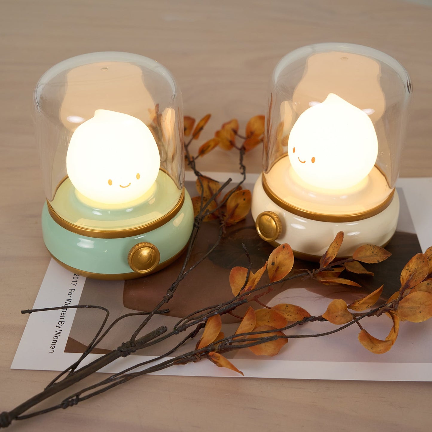Mini LED Nachttischlaterne Mit Flammeneffekt