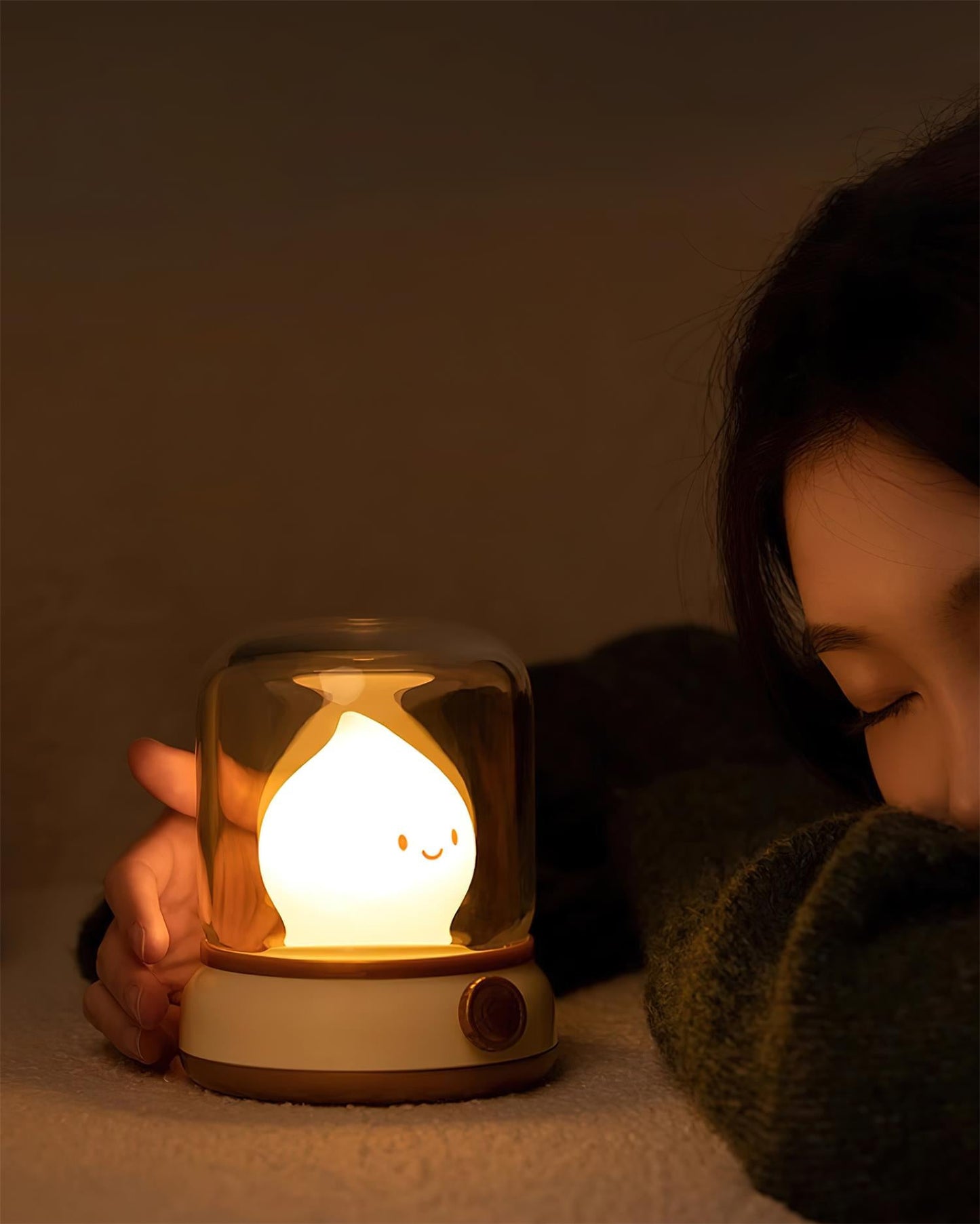 Mini LED Nachttischlaterne Mit Flammeneffekt