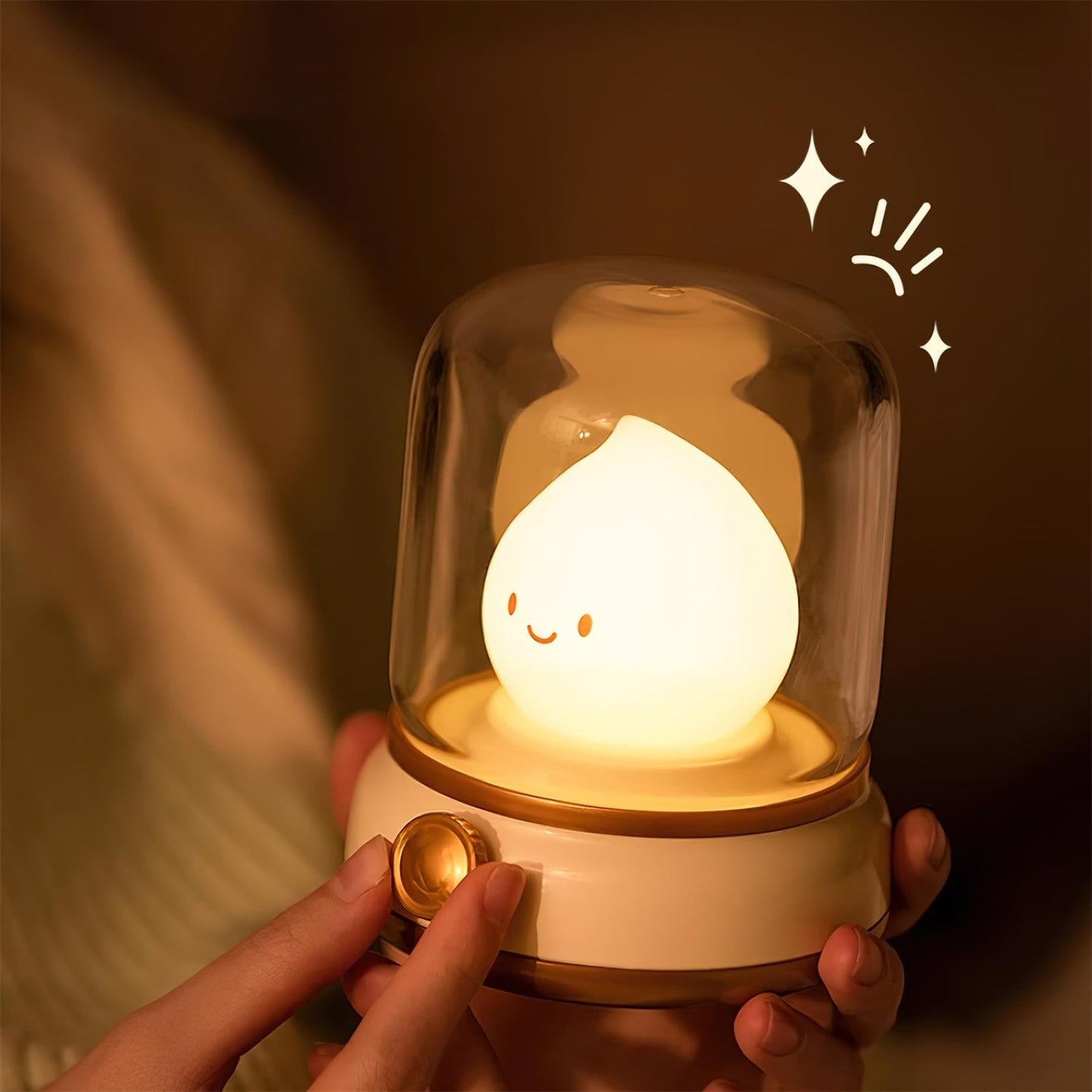 Mini LED Nachttischlaterne Mit Flammeneffekt