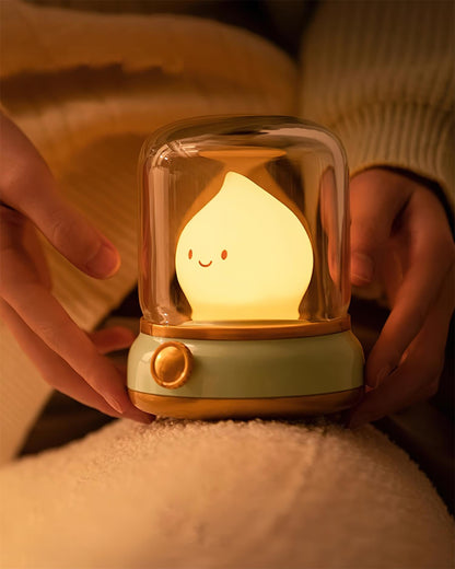 Mini LED Nachttischlaterne Mit Flammeneffekt