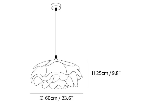 Moderne Weiße Pendelleuchten In Blumenform