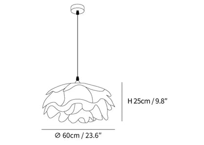 Moderne Weiße Pendelleuchten In Blumenform