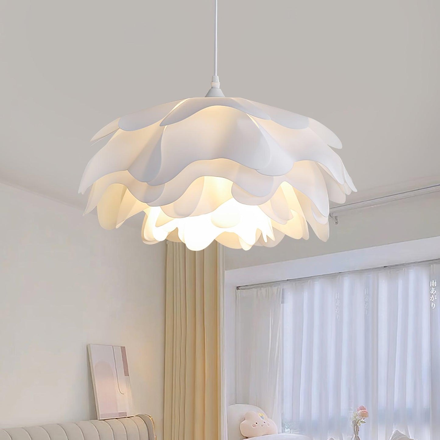 Moderne Weiße Pendelleuchten In Blumenform