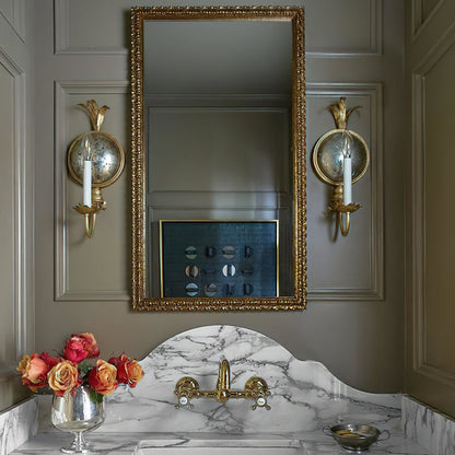 Verspiegelte Kandelaber-Wandleuchte