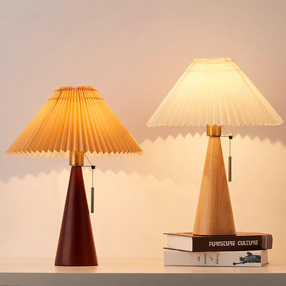 Vintage Plissee Tischlampe