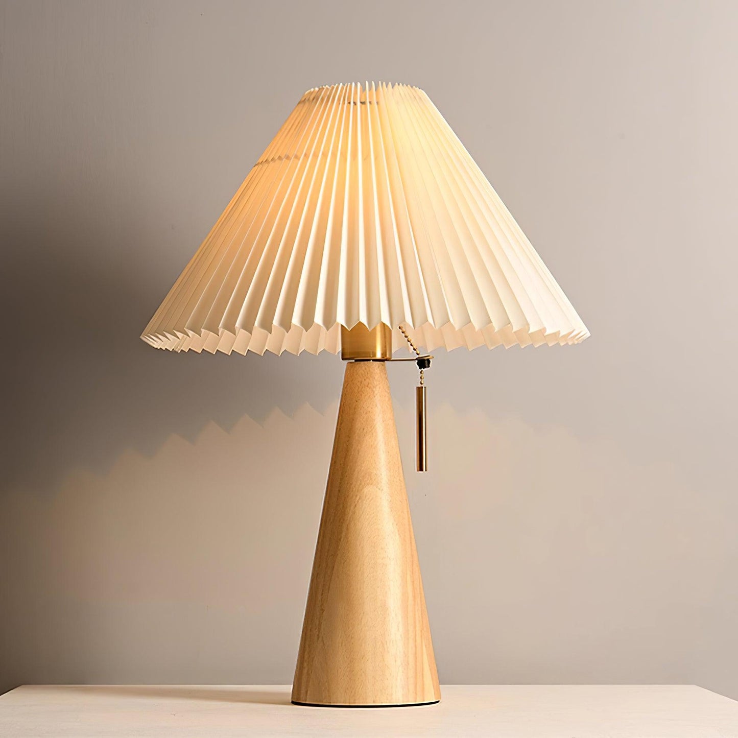 Vintage Plissee Tischlampe
