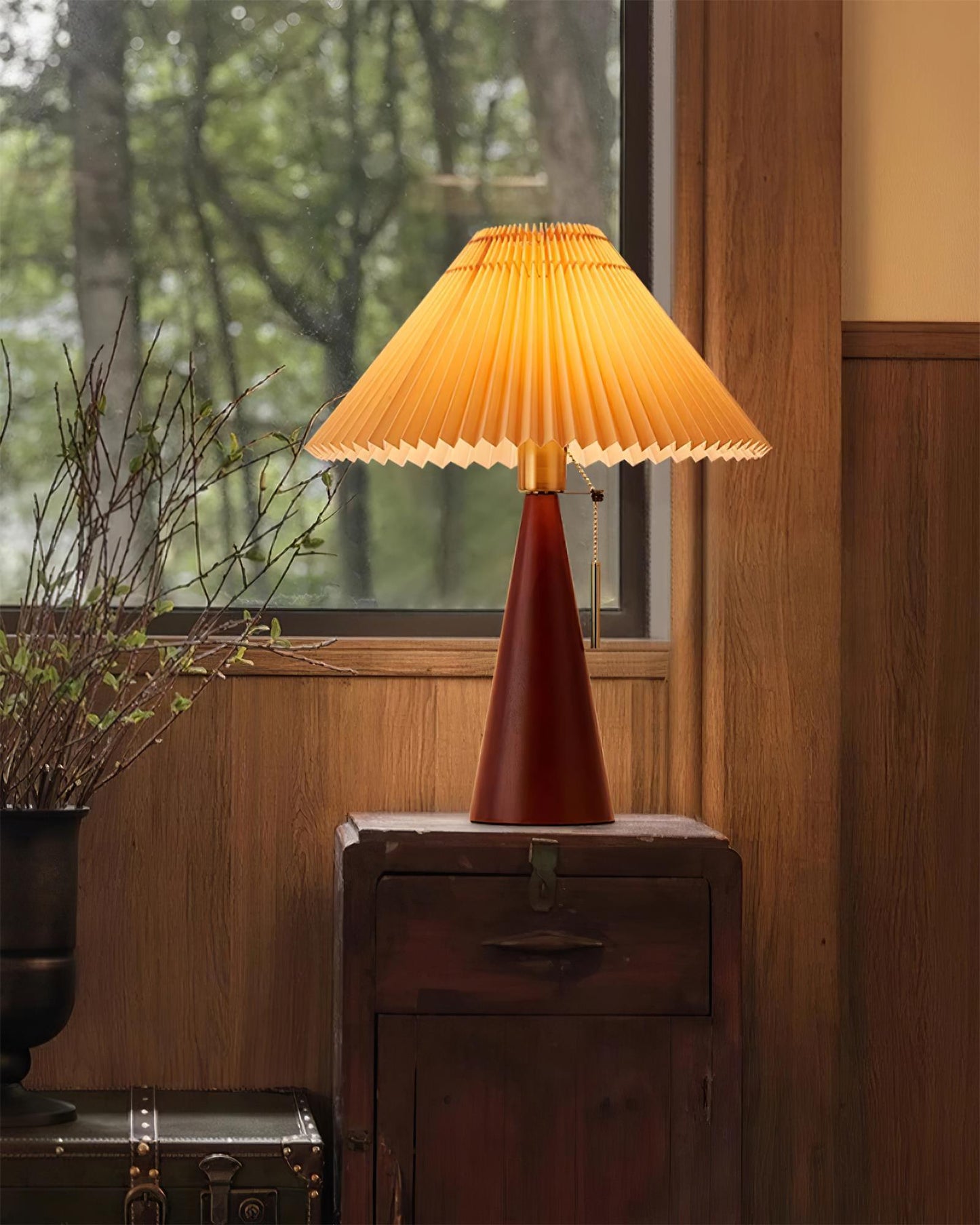 Vintage Plissee Tischlampe