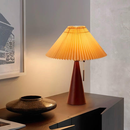 Vintage Plissee Tischlampe
