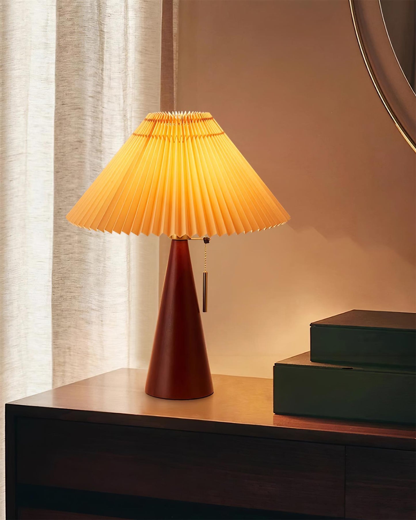 Vintage Plissee Tischlampe