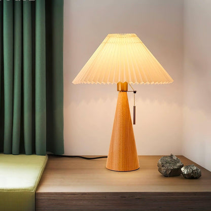 Vintage Plissee Tischlampe