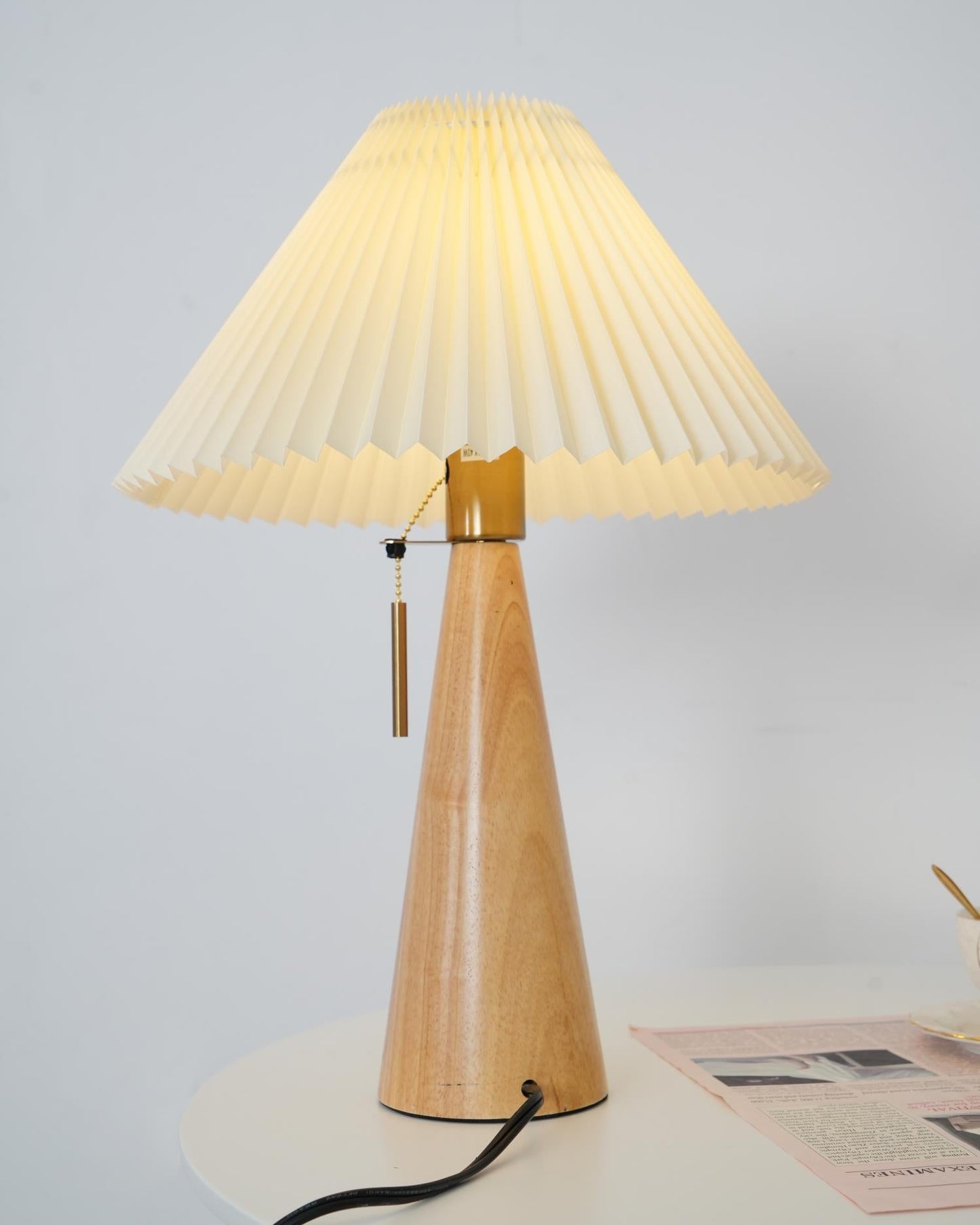 Vintage Plissee Tischlampe