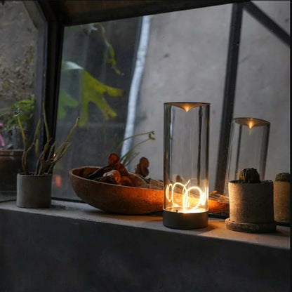 Kabellose LED Zylinderlampe mit Touch Steuerung