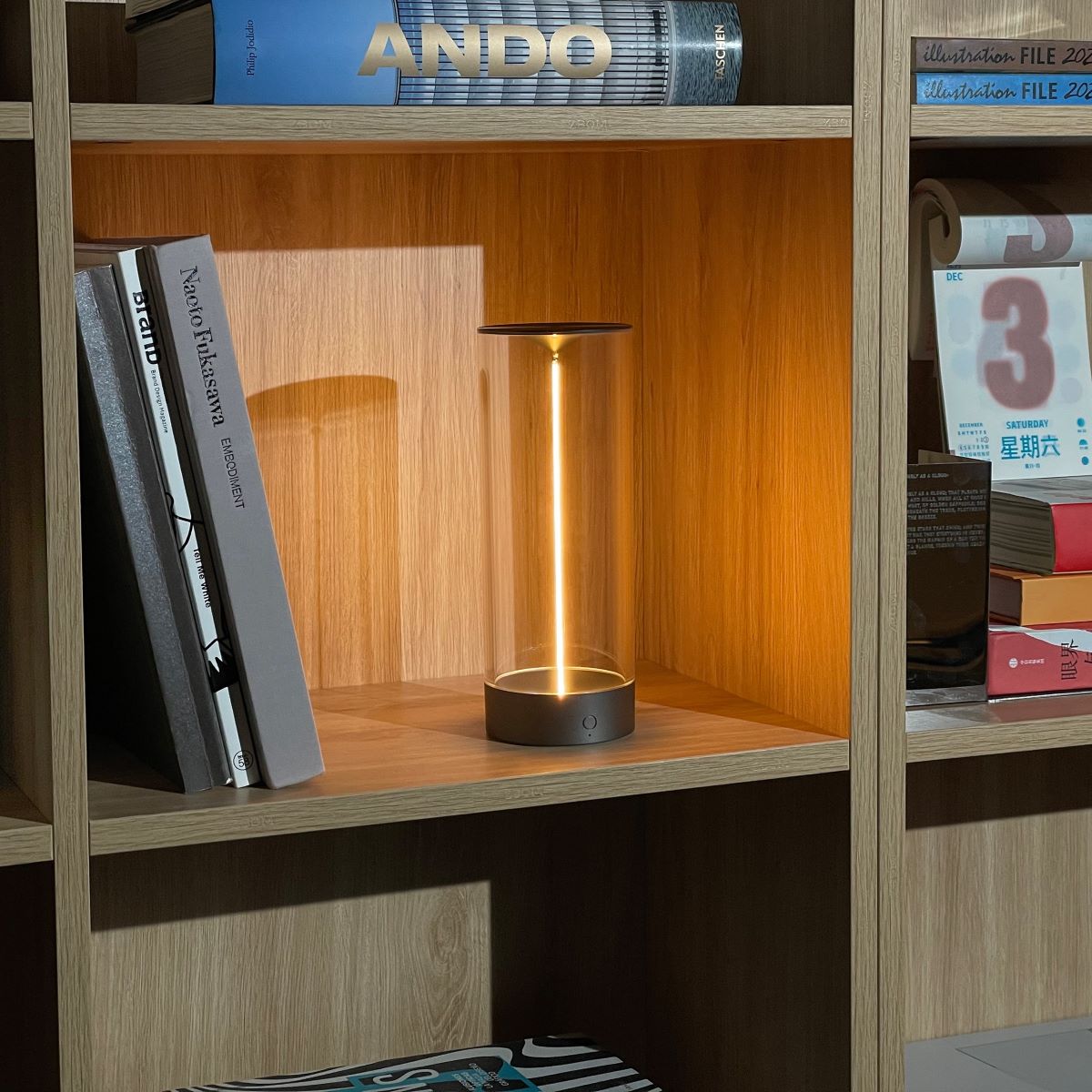 Kabellose LED Zylinderlampe mit Touch Steuerung