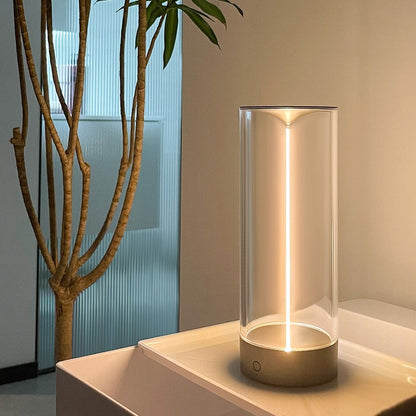 Kabellose LED Zylinderlampe mit Touch Steuerung
