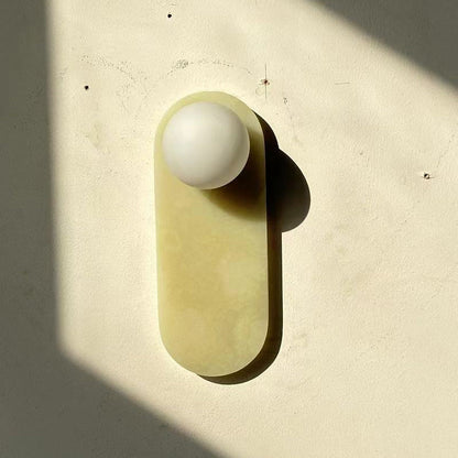 Ovale Wandleuchte Aus Der Mitte Des Jahrhunderts