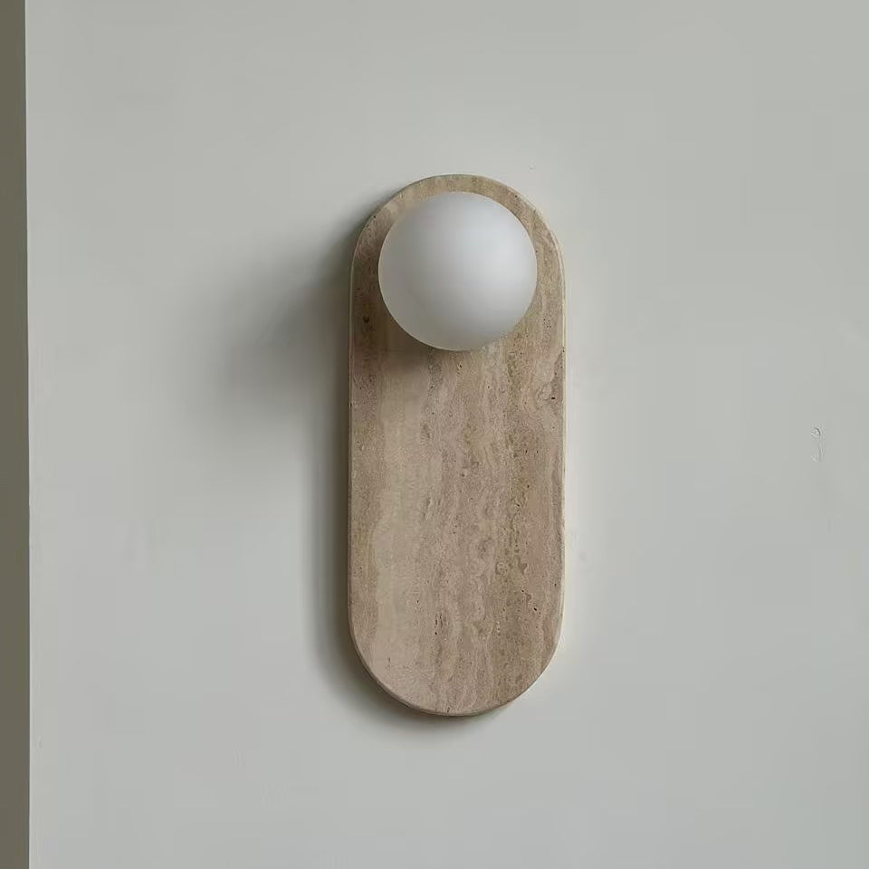 Ovale Wandleuchte Aus Der Mitte Des Jahrhunderts