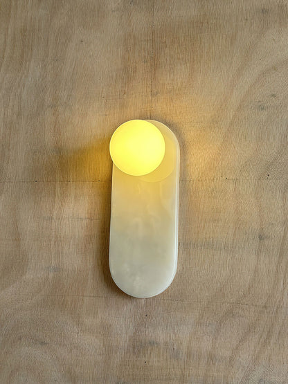 Ovale Wandleuchte Aus Der Mitte Des Jahrhunderts