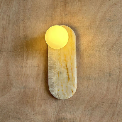 Ovale Wandleuchte Aus Der Mitte Des Jahrhunderts