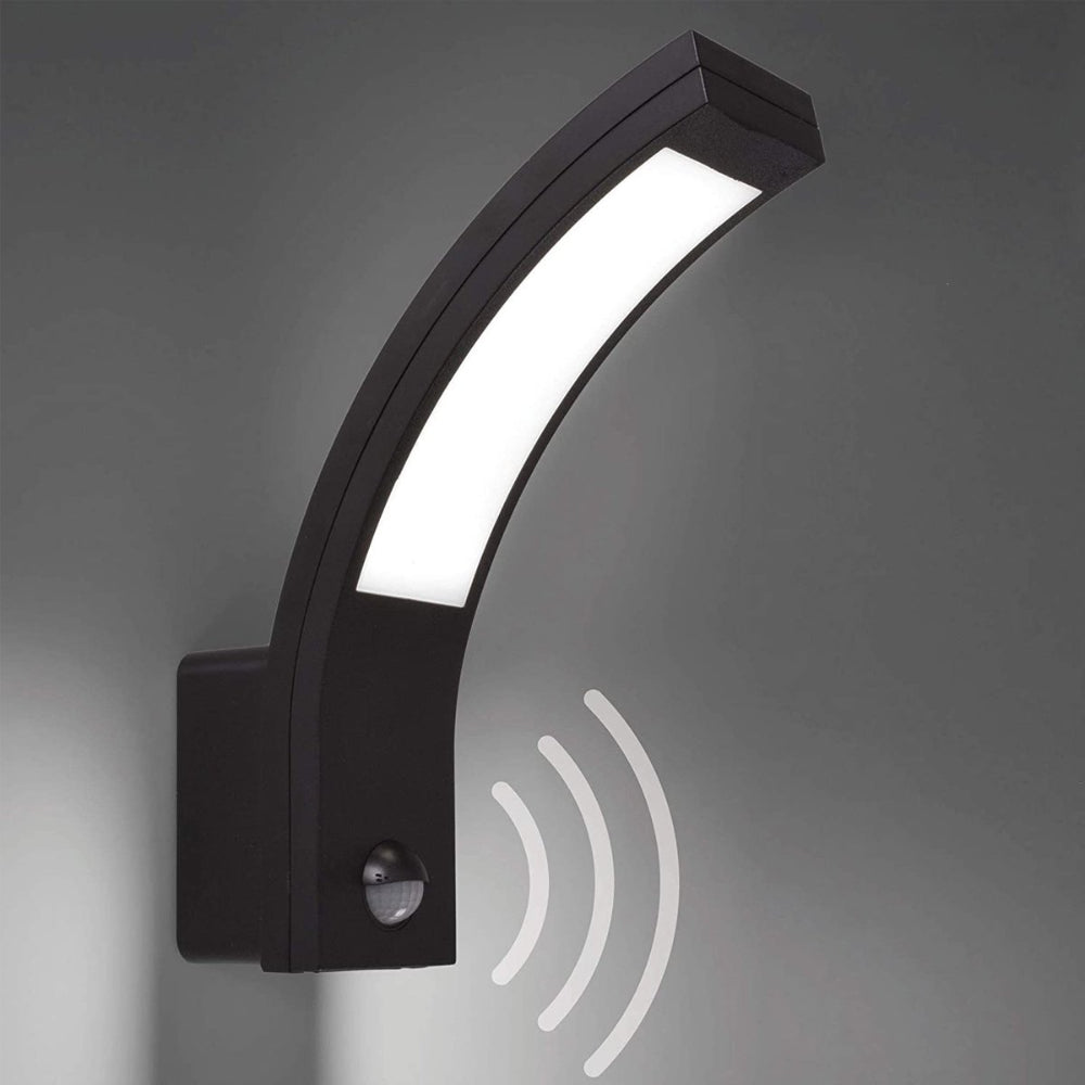 Moderne Schwarz LED Wandleuchte Mit Bewegungsmelder