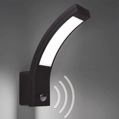 Moderne Schwarz LED Wandleuchte Mit Bewegungsmelder