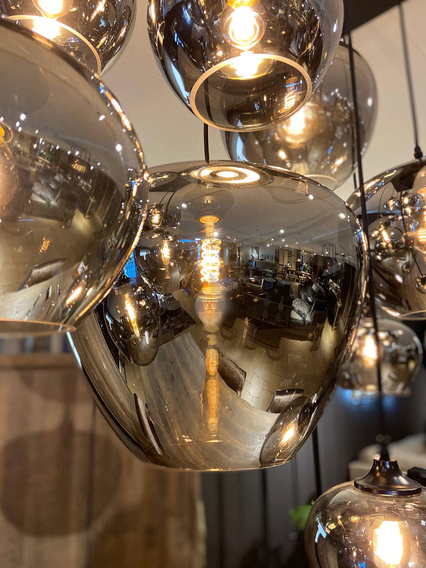 Industrielle Vintage-Flaschen-Pendelleuchten
