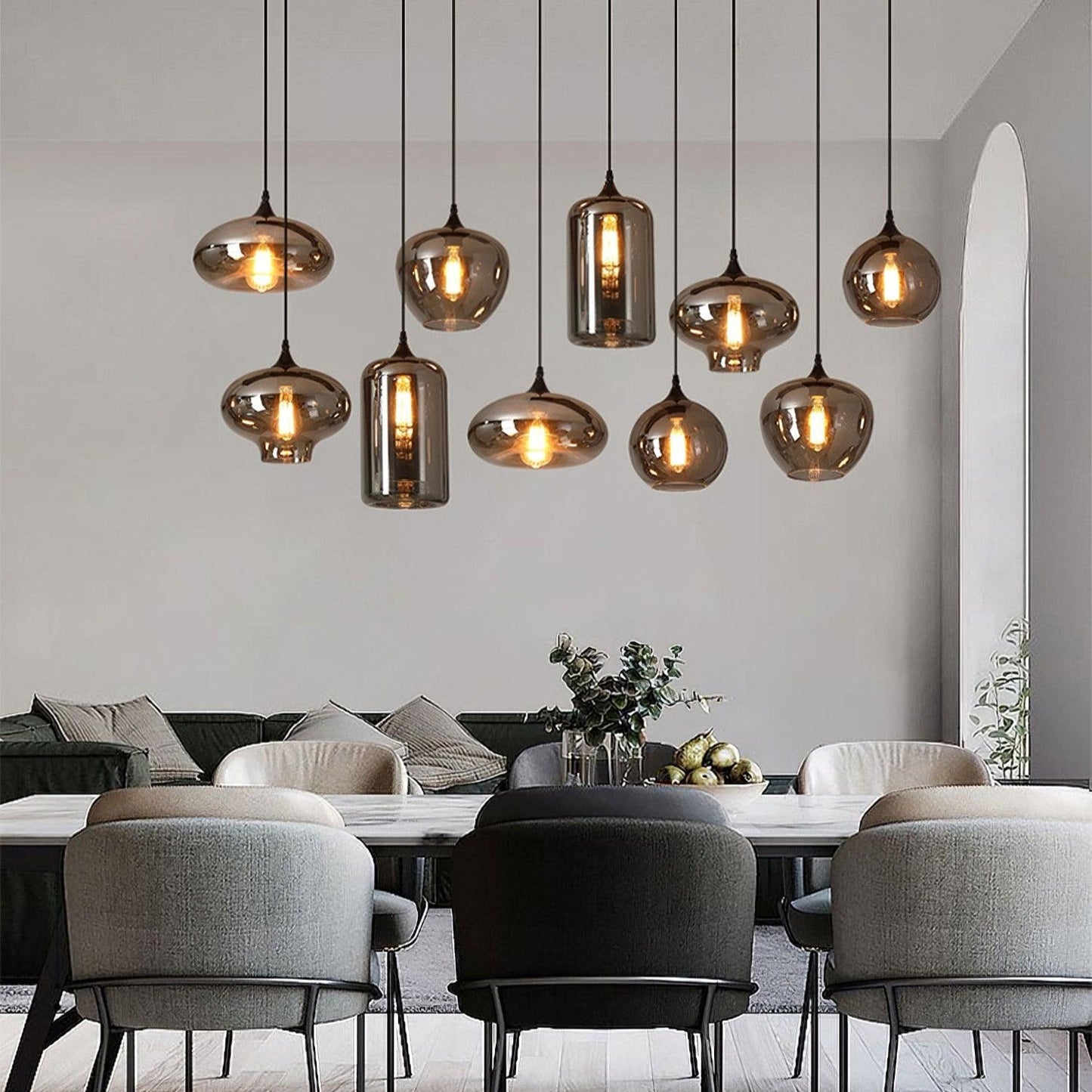 Industrielle Vintage-Flaschen-Pendelleuchten
