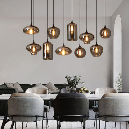 Industrielle Vintage-Flaschen-Pendelleuchten