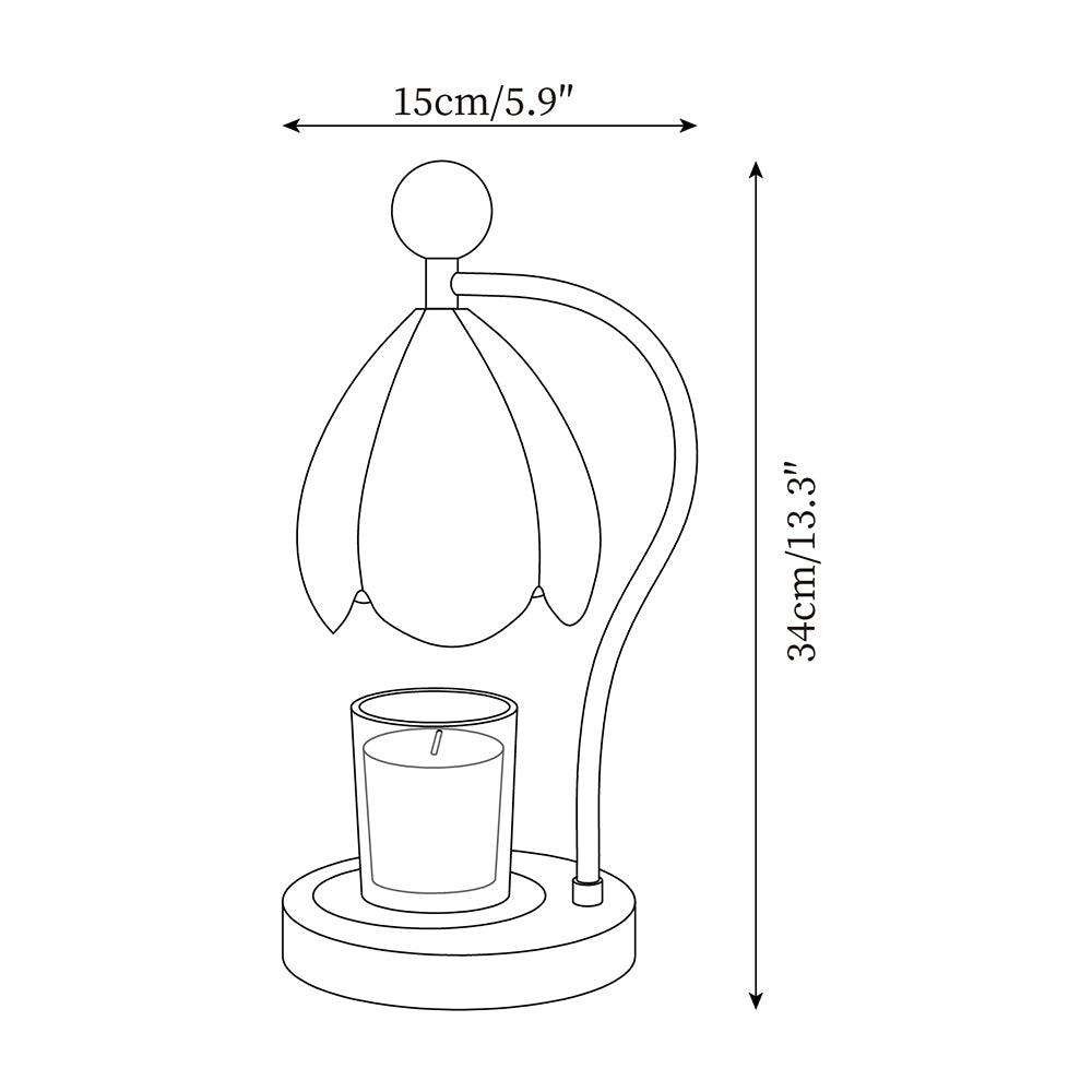 Blumeninspirierte Kerzenwärmlampe