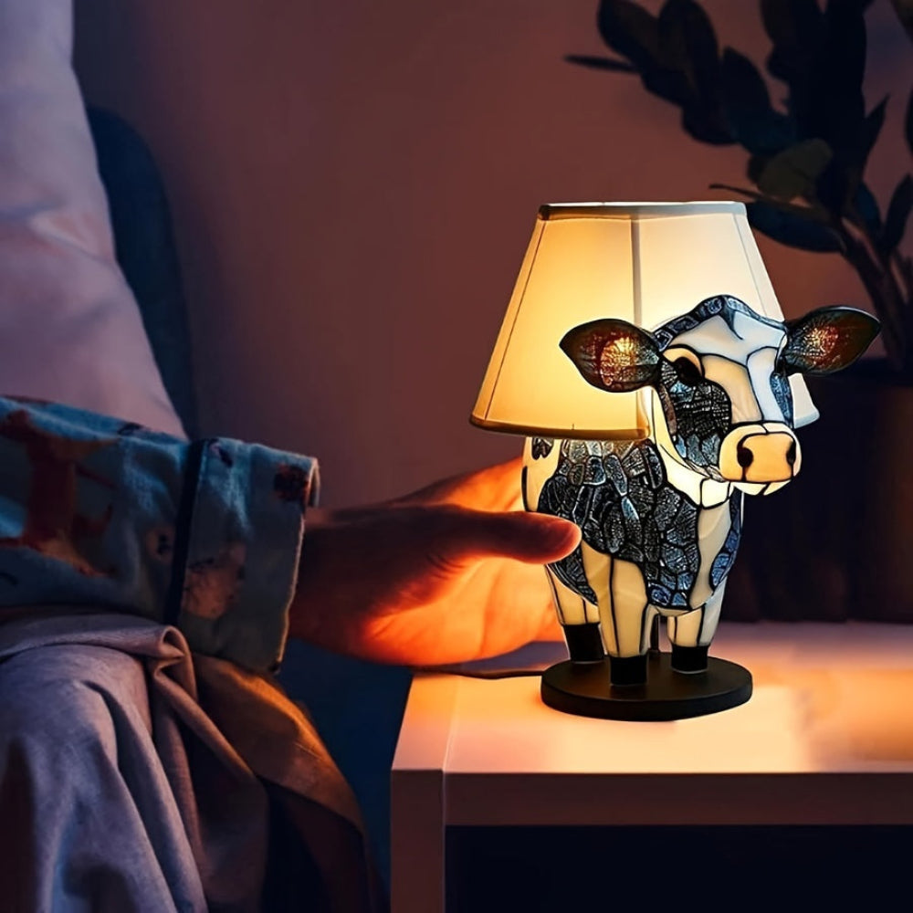 Wunderliche LED Tischlampe in Kuhform