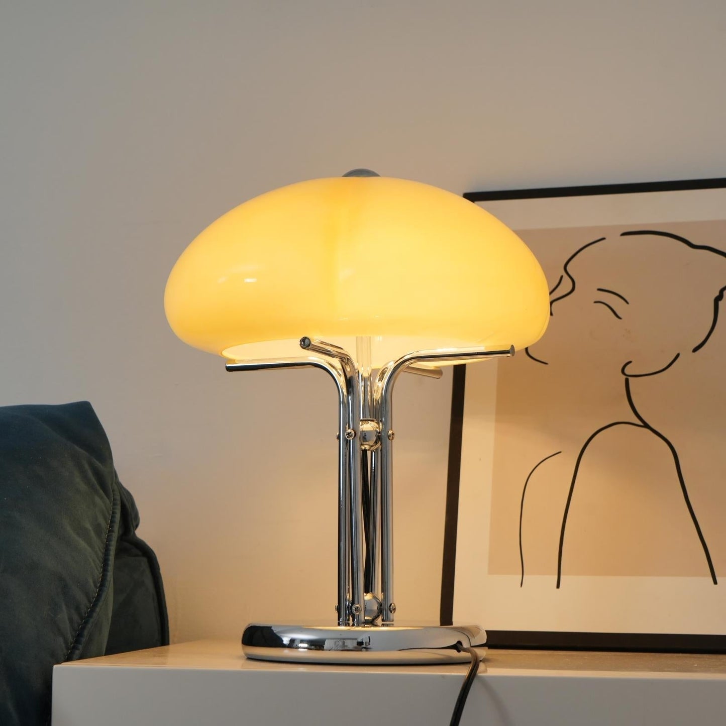 Pilz-Tischlampe im Vintage-Stil
