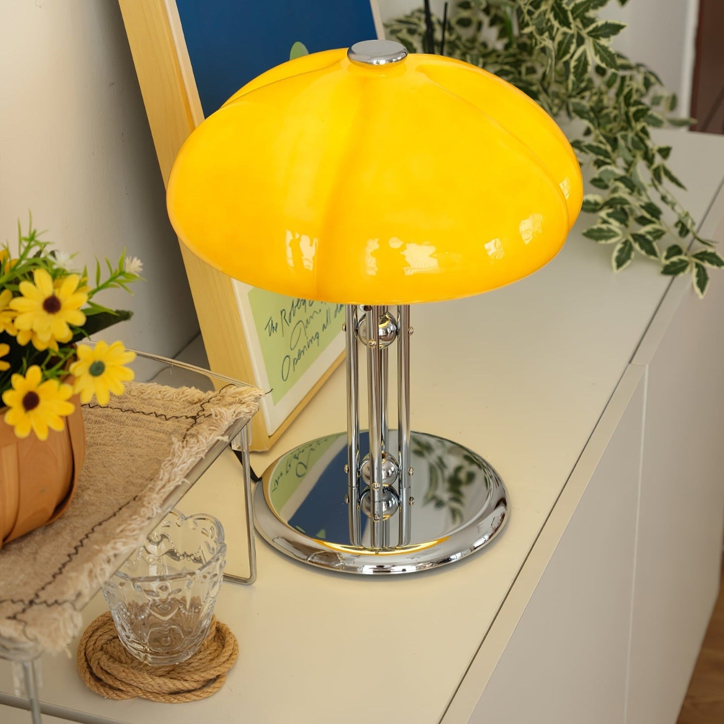 Pilz-Tischlampe im Vintage-Stil