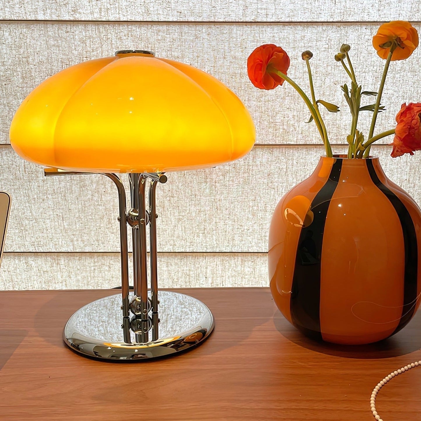 Pilz-Tischlampe im Vintage-Stil