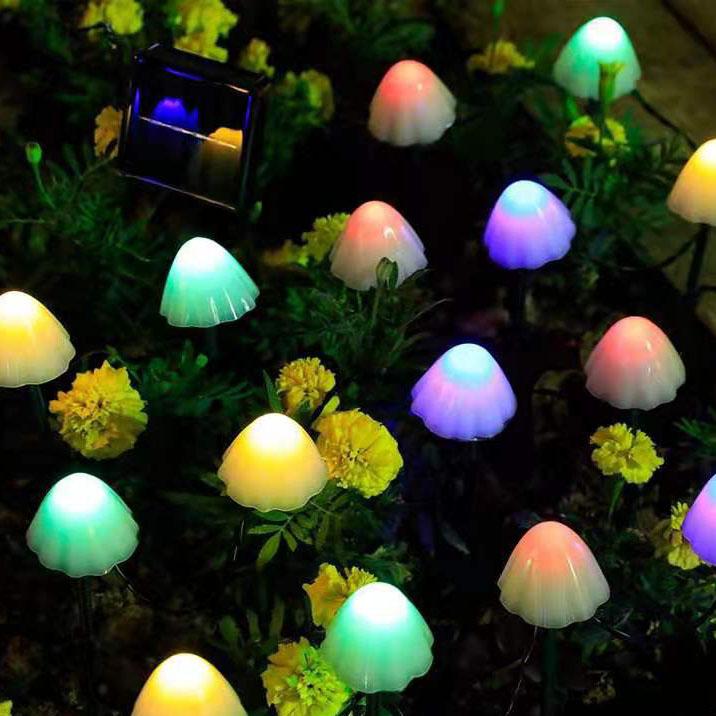 Solar Lichterketten Für Den Außenbereich Im Pilz Stil