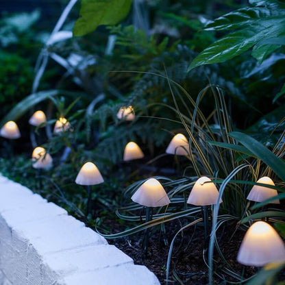 Solar Lichterketten Für Den Außenbereich Im Pilz Stil