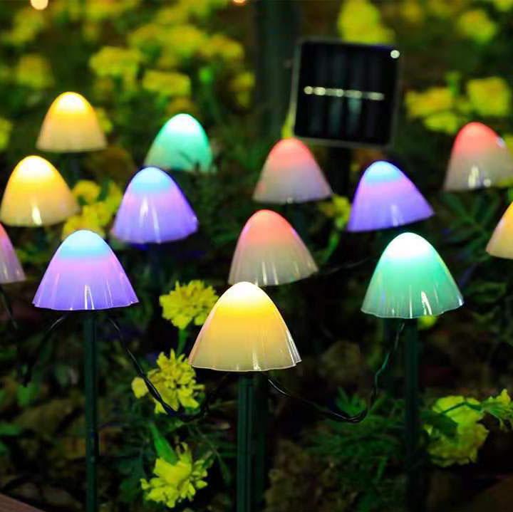 Solar Lichterketten Für Den Außenbereich Im Pilz Stil