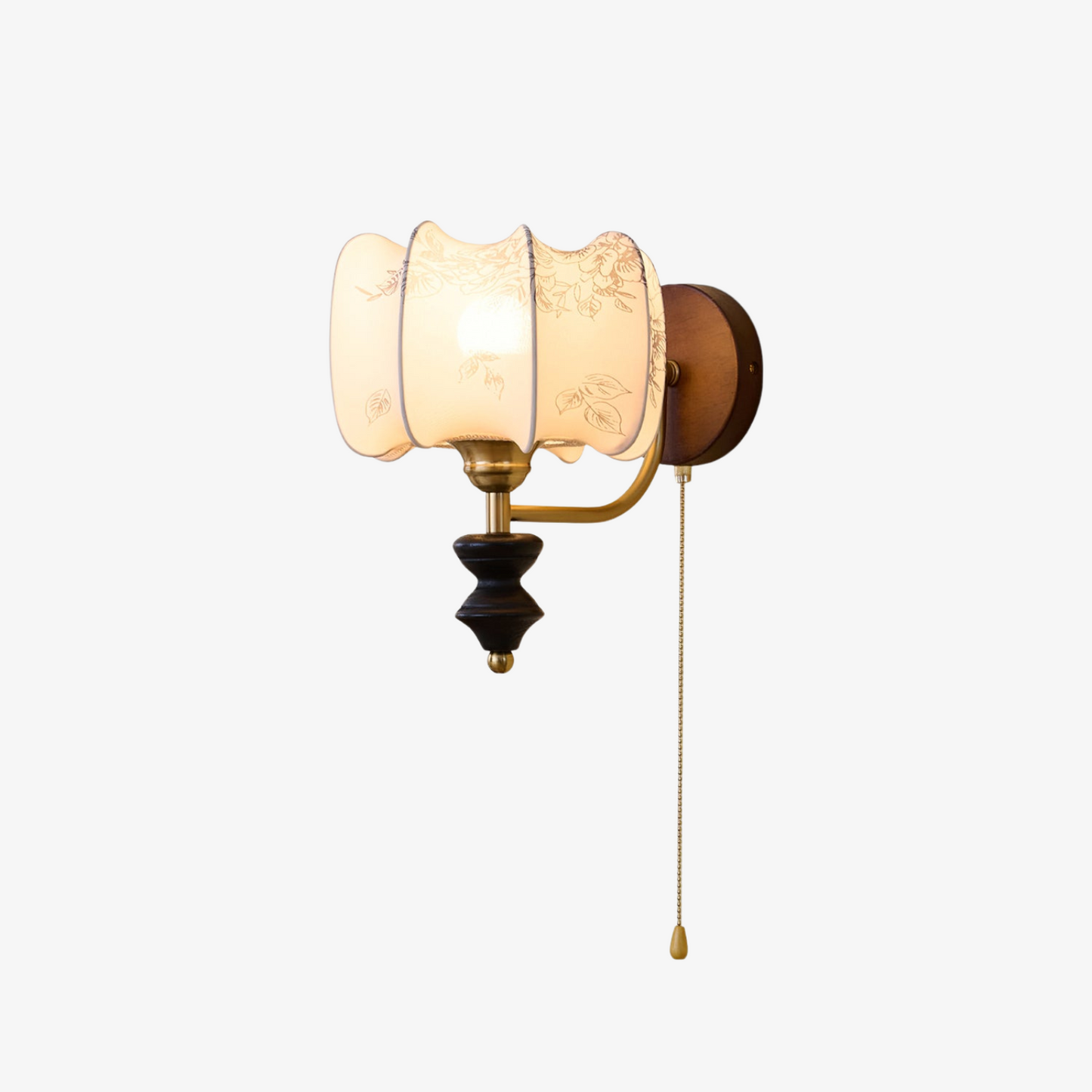 Vintage-inspirierte Wandleuchte mit Zugkette