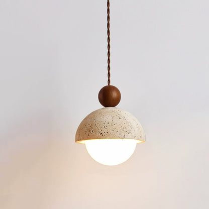 Moderne Pendelleuchte in Erdtönen