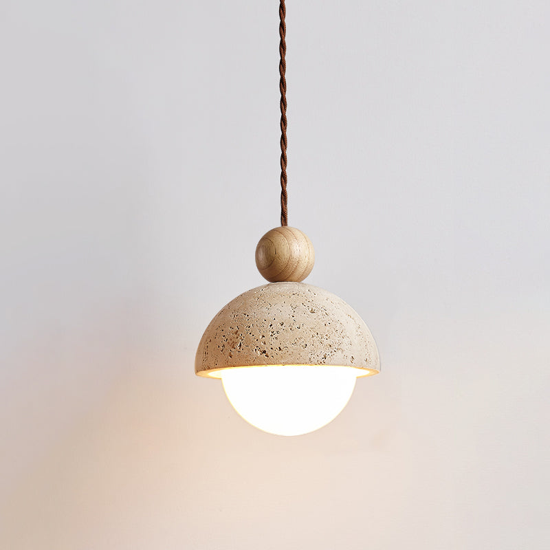 Moderne Pendelleuchte in Erdtönen