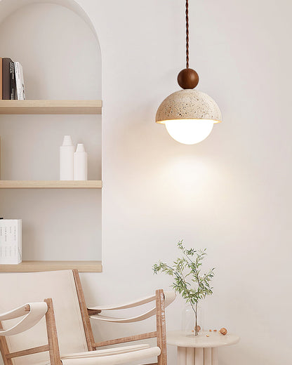 Moderne Pendelleuchte in Erdtönen