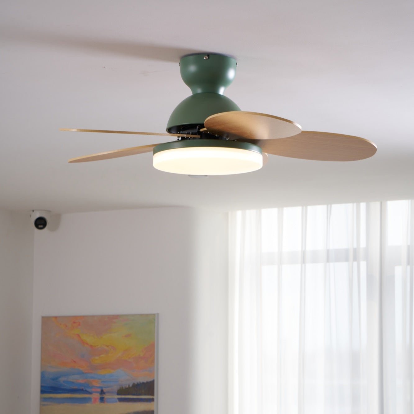 Moderner Bunter Deckenventilator Mit LED Licht
