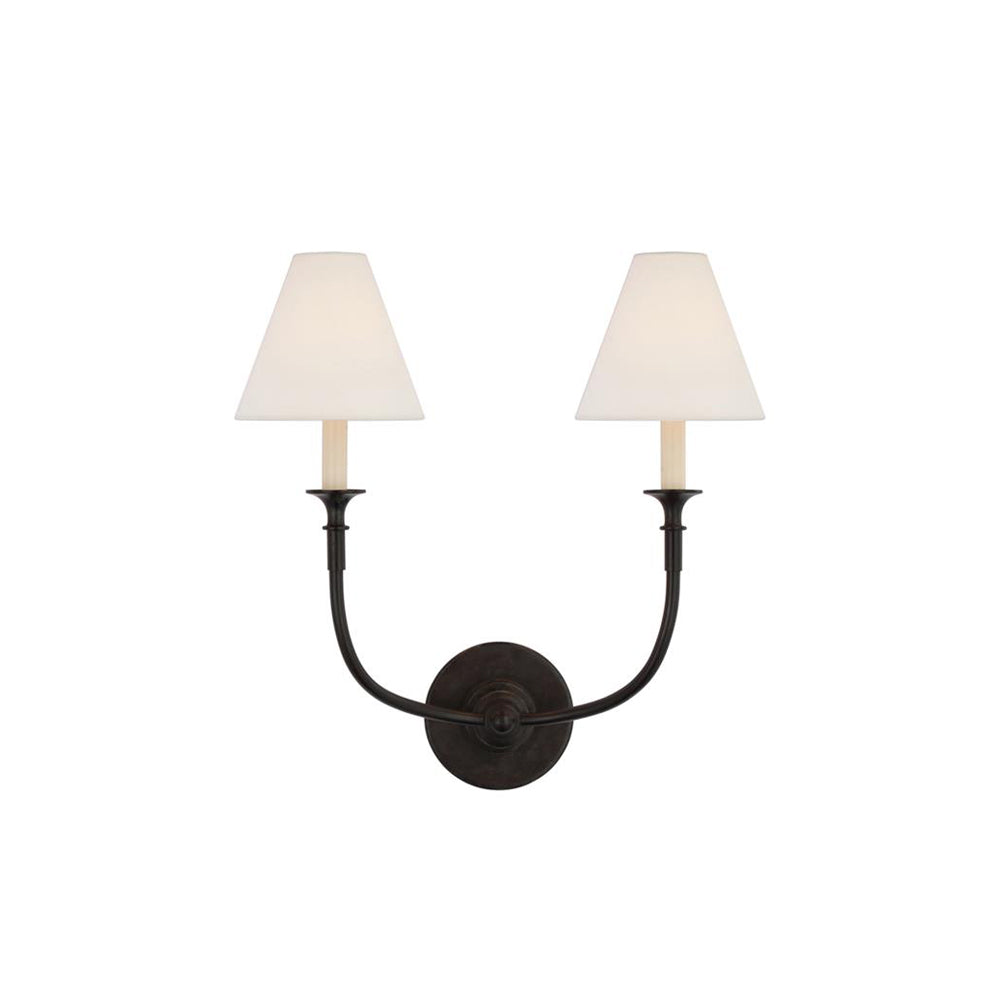 Minimalistische Wandleuchte Mit Weißen Schirmen