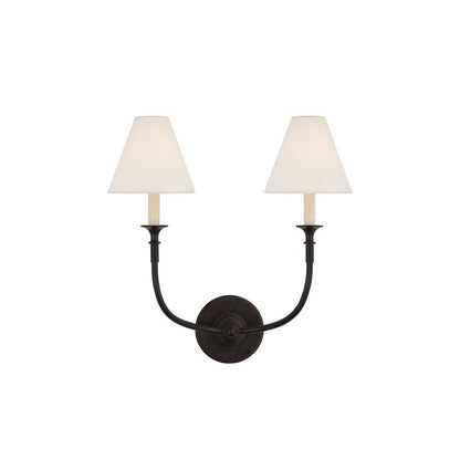Minimalistische Wandleuchte Mit Weißen Schirmen