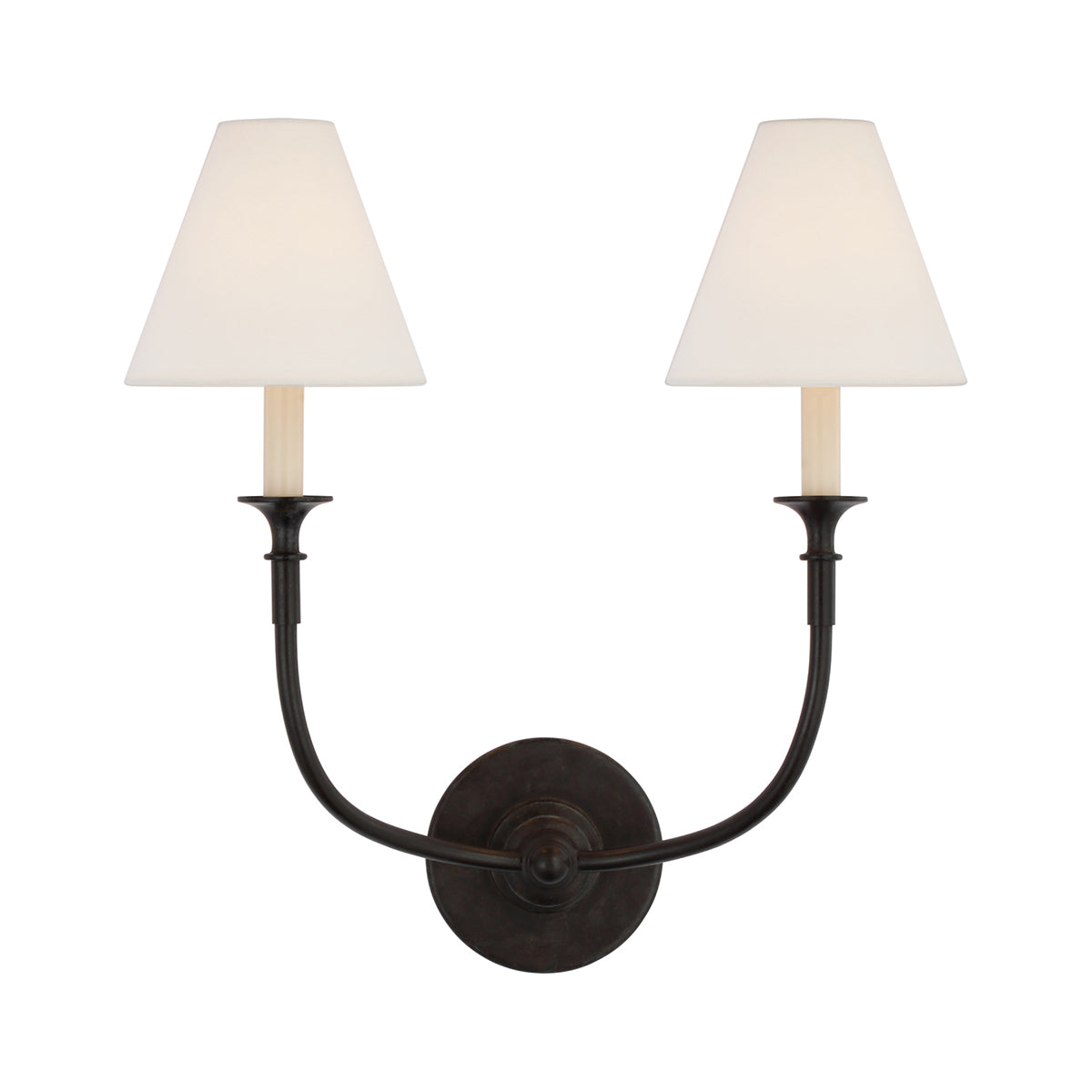 Minimalistische Wandleuchte Mit Weißen Schirmen