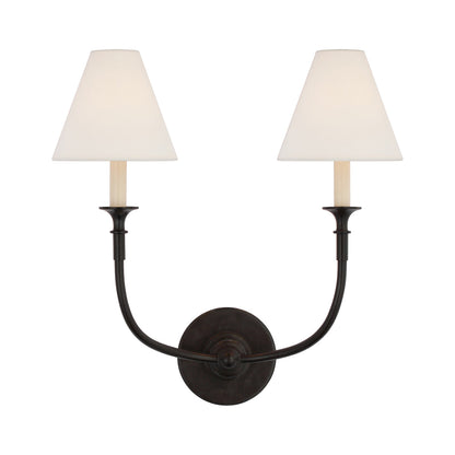 Minimalistische Wandleuchte Mit Weißen Schirmen