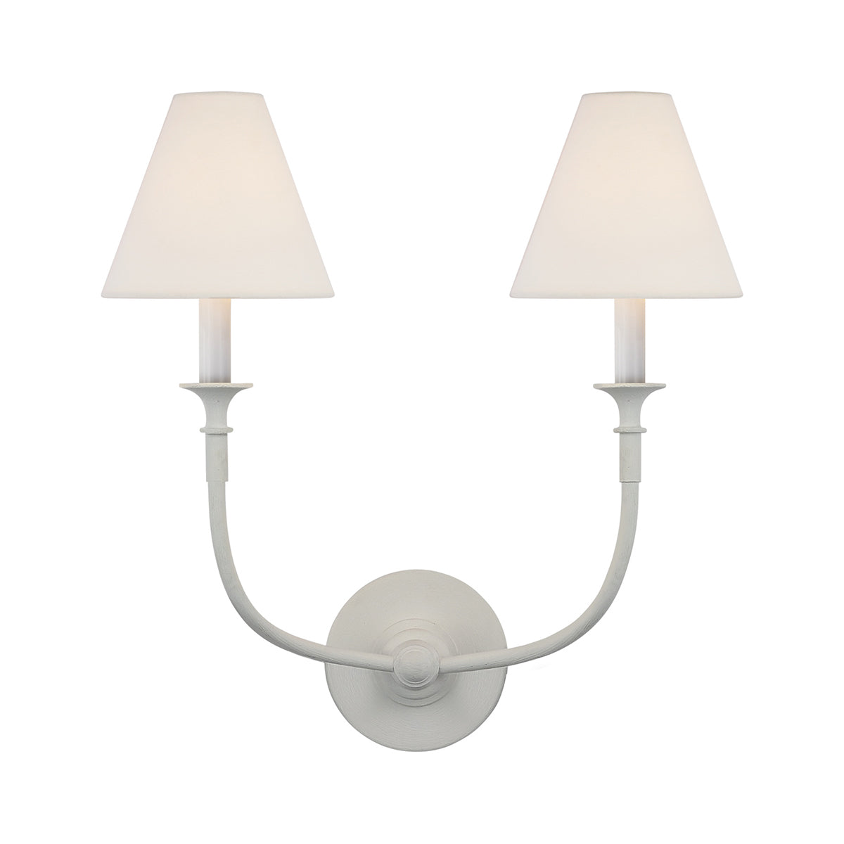 Minimalistische Wandleuchte Mit Weißen Schirmen