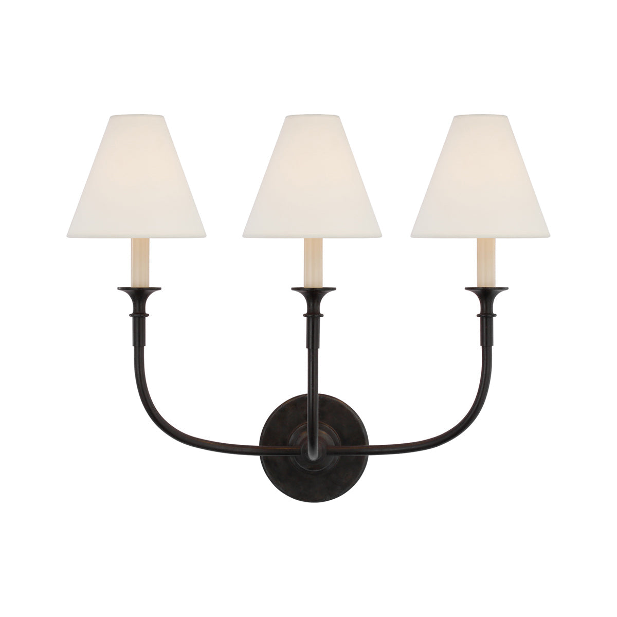 Minimalistische Wandleuchte Mit Weißen Schirmen