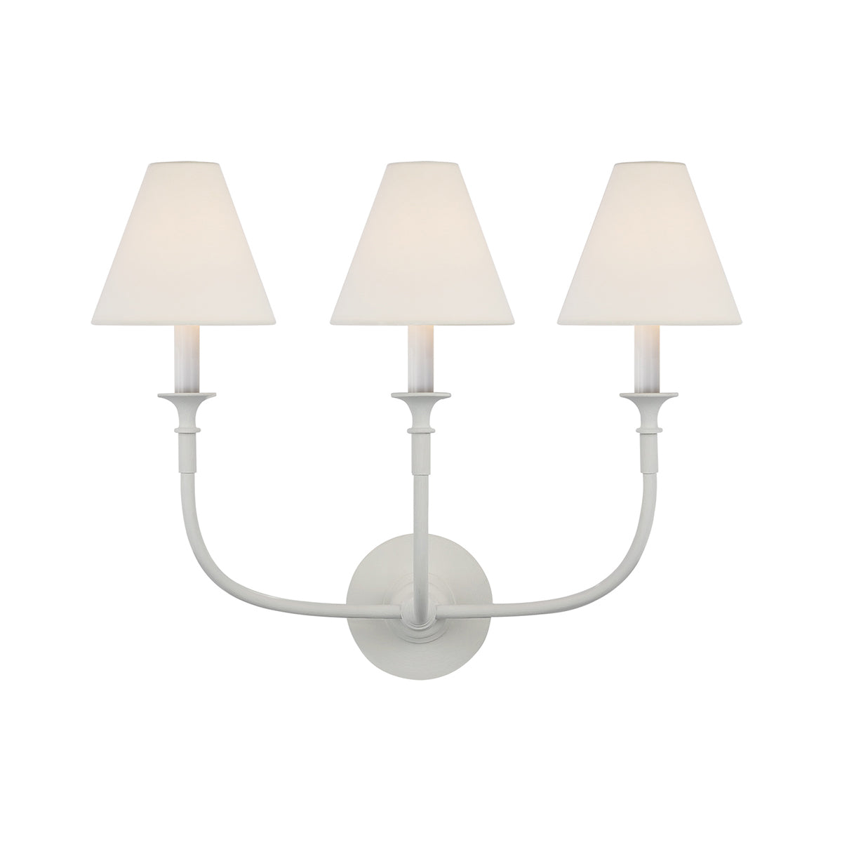 Minimalistische Wandleuchte Mit Weißen Schirmen