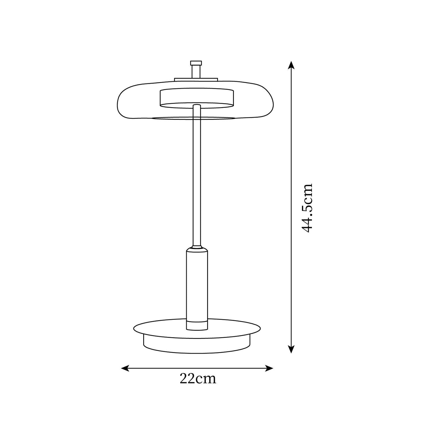 RondoLeuchte: Elegante Tischlampe mit integriertem LED-Licht