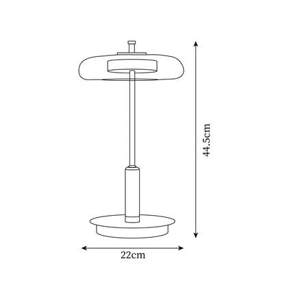 RondoLeuchte: Elegante Tischlampe mit integriertem LED-Licht